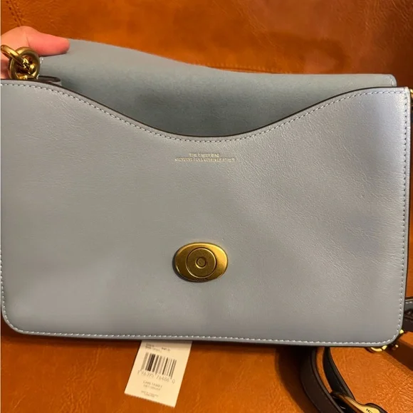 Coach chain tabby shoulder in bluebell and brass. - Picture 9 of 13